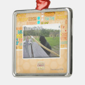 Ik hou van mijn baan metalen ornament (Links)