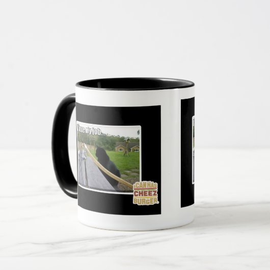 Ik hou van mijn baan mok (Voorkant links)