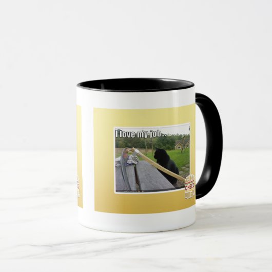 Ik hou van mijn baan mok (Voorkant rechts)