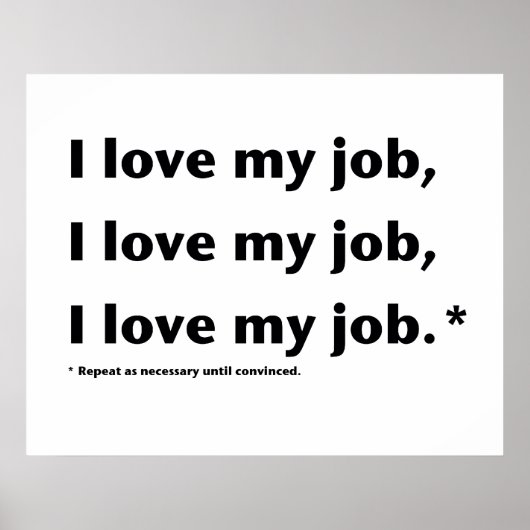 Ik hou van mijn baan* Poster (Voorkant)