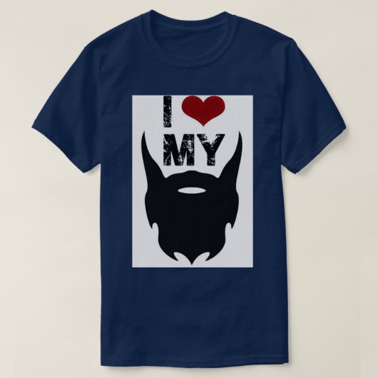 ik hou van mijn baard t-shirt (Design voorkant)