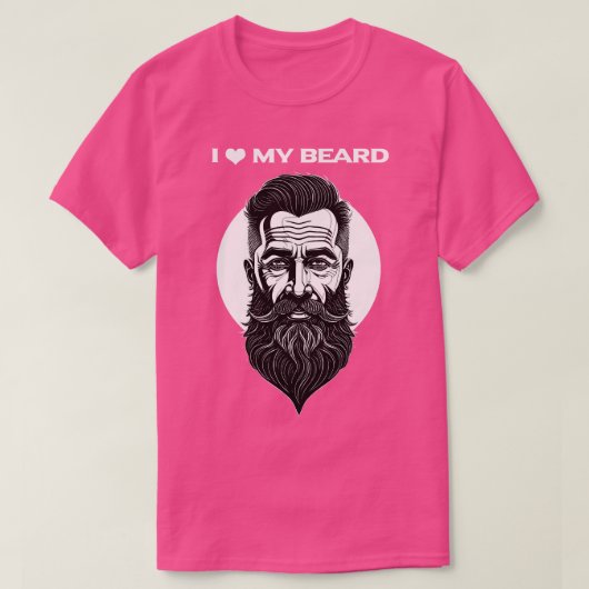 Ik hou van mijn baard t-shirt (Design voorkant)