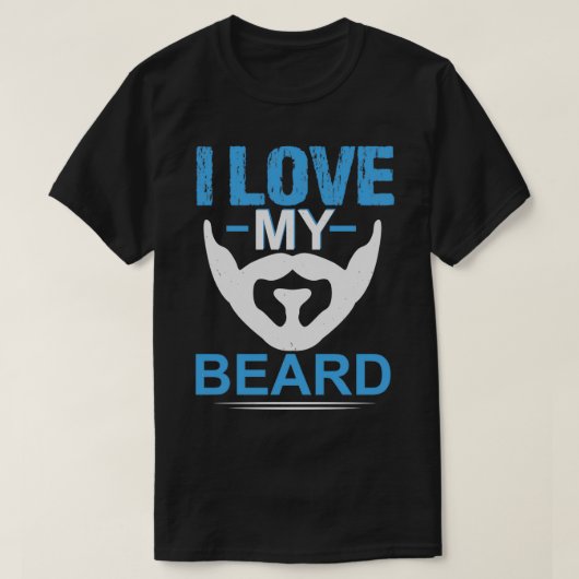 Ik hou van mijn baard t-shirt (Design voorkant)