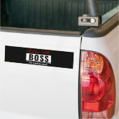 Ik hou van mijn baas bumpersticker (Op Truck)