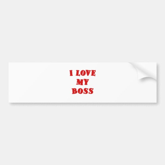 Ik hou van mijn baas bumpersticker (Voorkant)