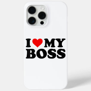 Ik hou van mijn baas Funny Red Heart Boss in Heart iPhone 15 Pro Max Hoesje