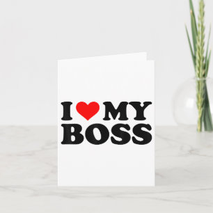 Ik hou van mijn baas Funny Red Heart Boss in Heart Kaart