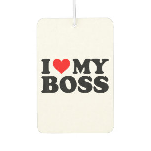 Ik hou van mijn baas Funny Red Heart Boss in Heart Luchtverfrisser