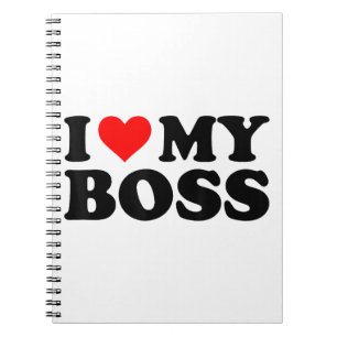 Ik hou van mijn baas Funny Red Heart Boss in Heart Notitieboek