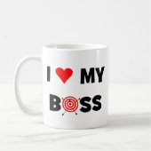 Ik hou van mijn baas koffiemok (Links)