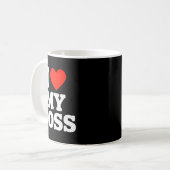 Ik hou van mijn baas koffiemok (Voorkant links)