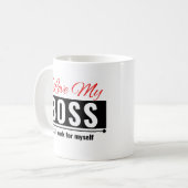 Ik hou van mijn baas koffiemok (Voorkant links)