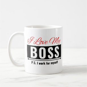 Ik hou van mijn baas koffiemok