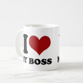 Ik hou van Mijn baas - mok (Voorkant links)