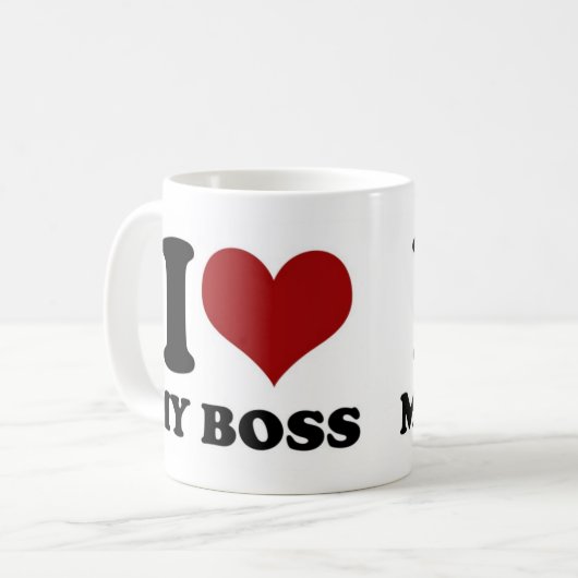 Ik hou van Mijn baas - mok (Voorkant links)