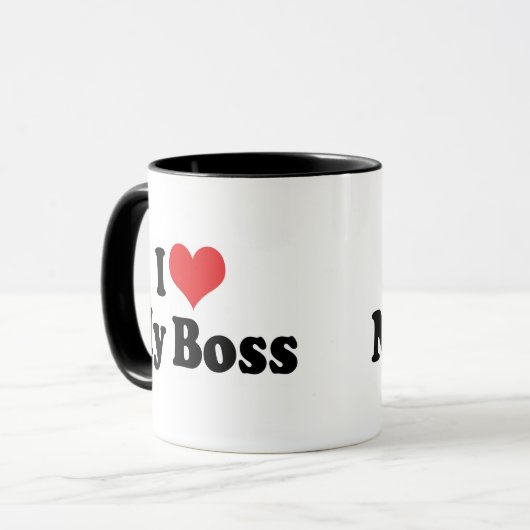 Ik hou van mijn baas mok (Voorkant links)