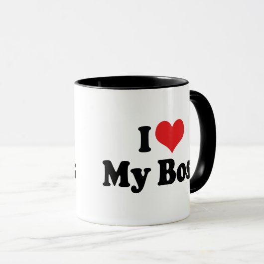 Ik hou van mijn baas mok (Voorkant rechts)
