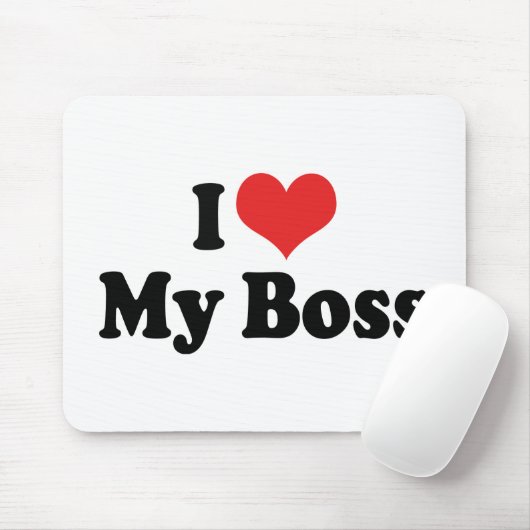Ik hou van mijn baas muismat (Met muis)