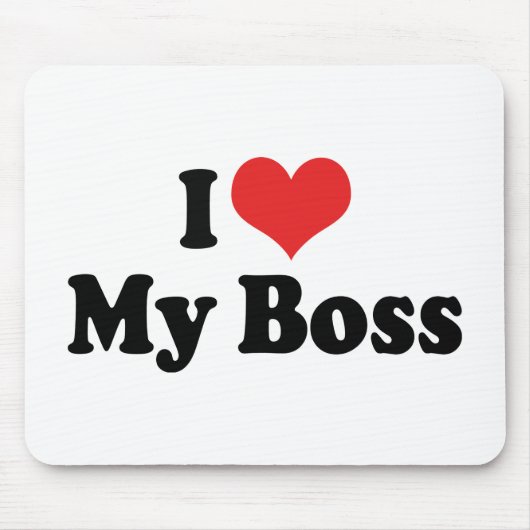 Ik hou van mijn baas muismat (Voorkant)