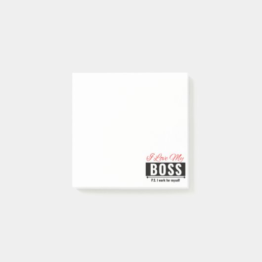 Ik hou van mijn baas post-it® notes (Voorkant)