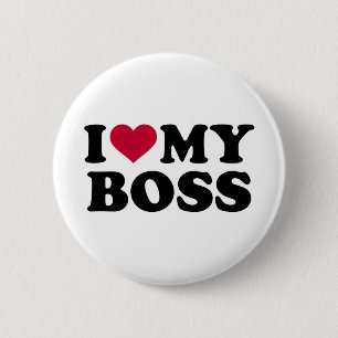 Ik hou van mijn baas ronde button 5,7 cm