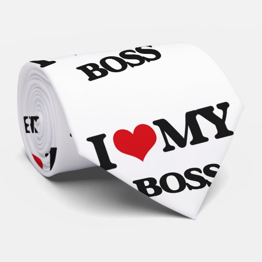 Ik hou van mijn baas stropdas (Opgerold)