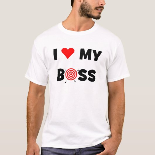 Ik hou van mijn baas t-shirt (Voorkant)