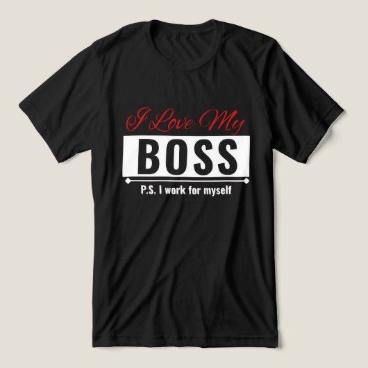 Ik hou van mijn baas Tri-Blend shirt (Design voorkant)