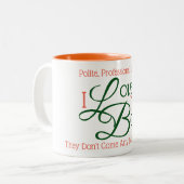 Ik hou van mijn baas tweekleurige koffiemok (Voorkant links)