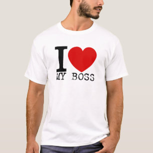 Ik hou van mijn baas (zwart) t-shirt