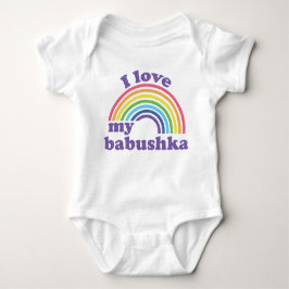 Ik hou van mijn Babushka - Mooie Regenboog  Romper
