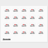 Ik hou van mijn baby meisje hart sticker (Vel)