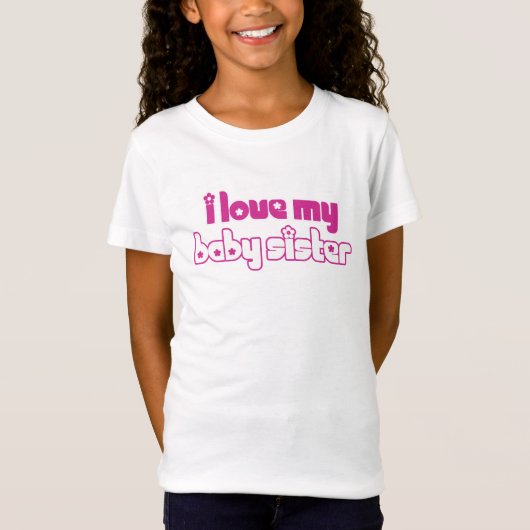 Ik hou van mijn baby zus t-shirt (Voorkant)