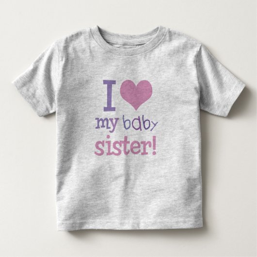 Ik hou van mijn Baby Zusje Kinder T-Hemden en Gift Shirts (Voorkant)