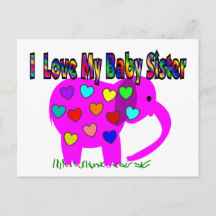 Ik hou van mijn Baby zuster Briefkaart