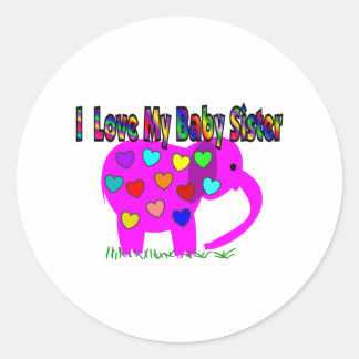 Ik hou van mijn Baby zuster Ronde Sticker