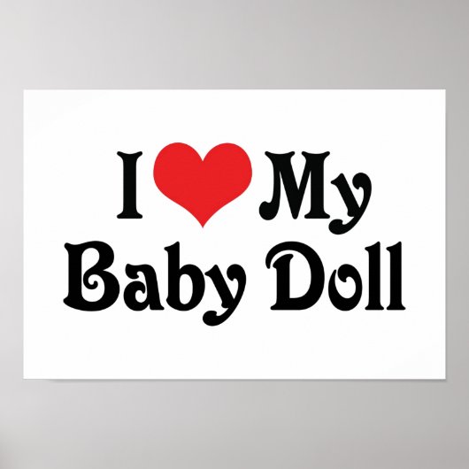Ik hou van mijn babypop poster (Voorkant)
