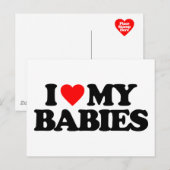 IK HOU VAN MIJN BABY'S BRIEFKAART (Voorkant / Achterkant)