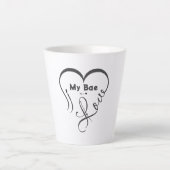 Ik hou van mijn Bae • Jij = ♥ Latte Mok (Voorkant)