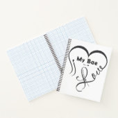 Ik hou van mijn Bae • Jij = ♥ Notitieboek (Binnen)