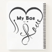 Ik hou van mijn Bae • Jij = ♥ Notitieboek (Achterkant)