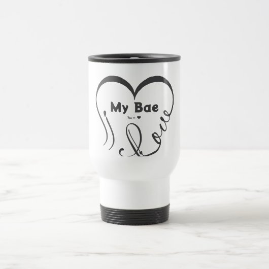 Ik hou van mijn Bae • Jij = ♥ Reisbeker (Center)