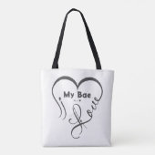 Ik hou van mijn Bae • Jij = ♥ Tote Bag (Achterkant)