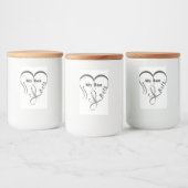 Ik hou van mijn Bae • Jij = ♥ Voedselcontainer Etiket (Flessen)