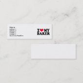 Ik hou van mijn Baker Mini Visitekaartje (Voorkant / Achterkant)