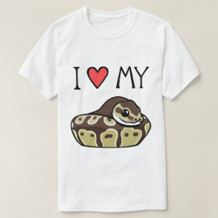 Ik hou van mijn bal Python Cute Funny Mannen T-Shi T-shirt