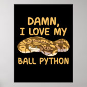 Ik hou van mijn bal Python Poster (Voorkant)