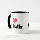 Ik hou van mijn ballen mok (Voorkant links)