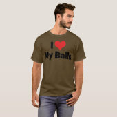 Ik hou van mijn ballen t-shirt (Voorkant volledig)