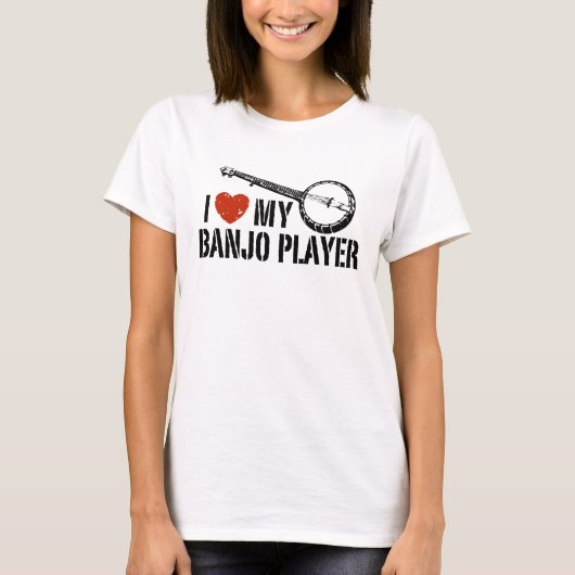 Ik hou van mijn Banjo Player T-shirt (Voorkant)
